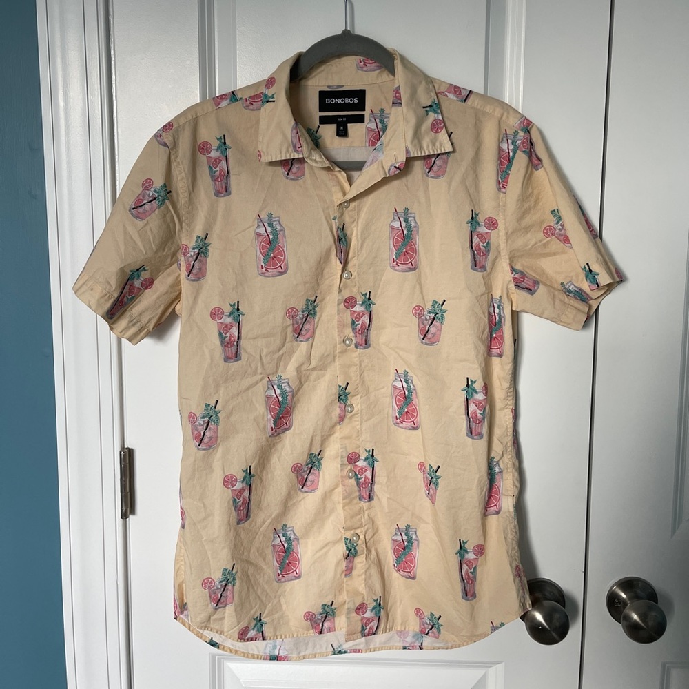 Bonobos Yellow Cocktail Short-sleeve button down